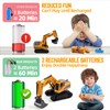 Remote Control Excavator Toys for Boys, 2 Batteries RC Excavator