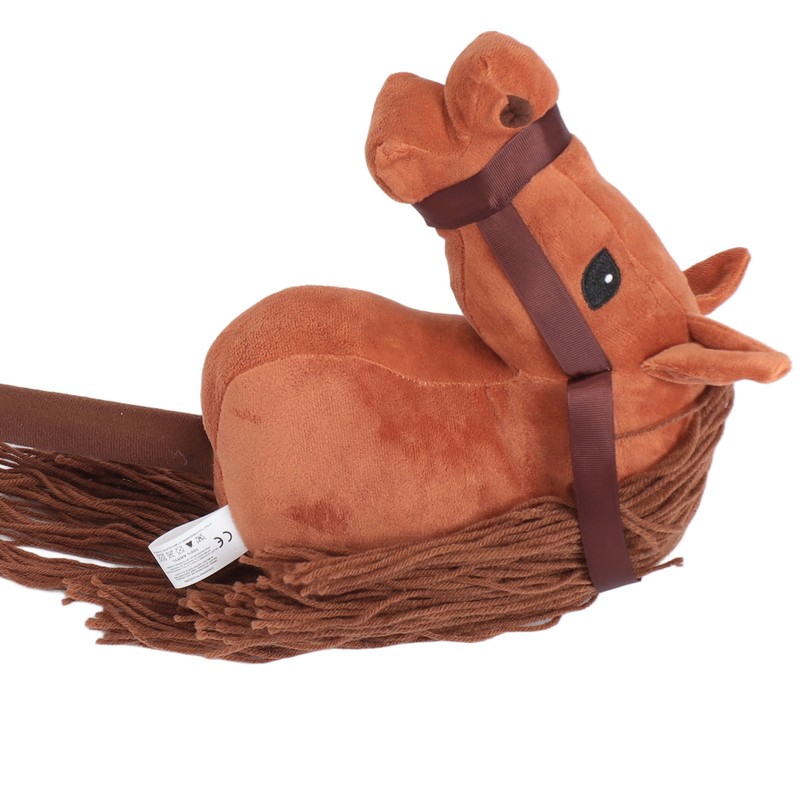 70cm Height Plush Horse Stick Toy Cute Expression 2 Sound