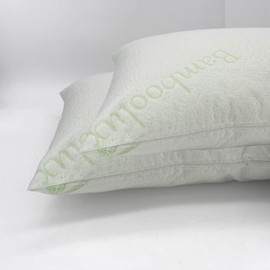 Set of 2 Luxton Bamboo Pillow Protectors, Breathable Bamboo Waterproof Pillow Protector 2 PCS Set