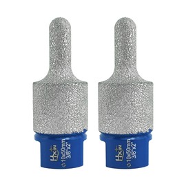 HXIN Brazed Diamond Finger Milling Bit with 5/8-11" Diamond Cone Chamfer Bit End Mill Router Bit for Dry/Wet Enlarging Shaping Hole on Porcelain Ceramic Tile Granite Marble (2,CN1025(3/8" to 1")