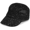 styleBREAKER Women's Summer Baseball Cap Woven with Sequins, Airy Baseball