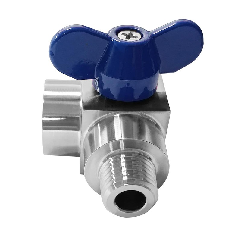 Beduan 1/4” NPT Mini Ball Valve, Male to Female Stainless