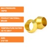 GASHER 100PCS Brass Compression Fitting, Brass Compression Sleeve Ferrules 3/16"