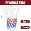 Pack of 2 Basketball Net Weatherproof, Basketball Net 12 Loops,