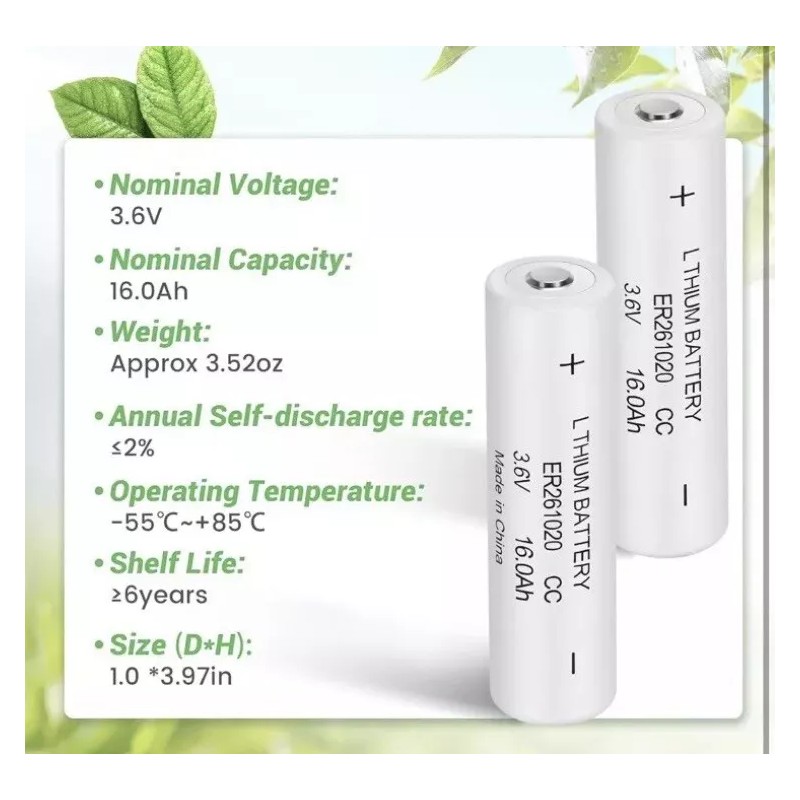 HaiNXC ER261020 CC 3.6V 16.0AH Double C Lithium Thionyl Battery