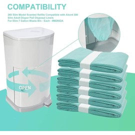 Adult Diaper Liner Refills Compatible with Janibell Akord 280 Slim Model Adult Diaper System, A Single Liner Pack Will Last for Over 500 Briefs Using 8PACK
