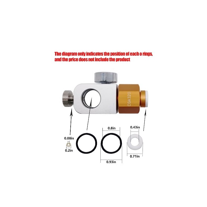 O rings of Soda Terra Co2 Refill Adapter, Washer for