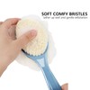 Shower Body Brush with Bristles and Loofah,Back Scrubber Bath Mesh