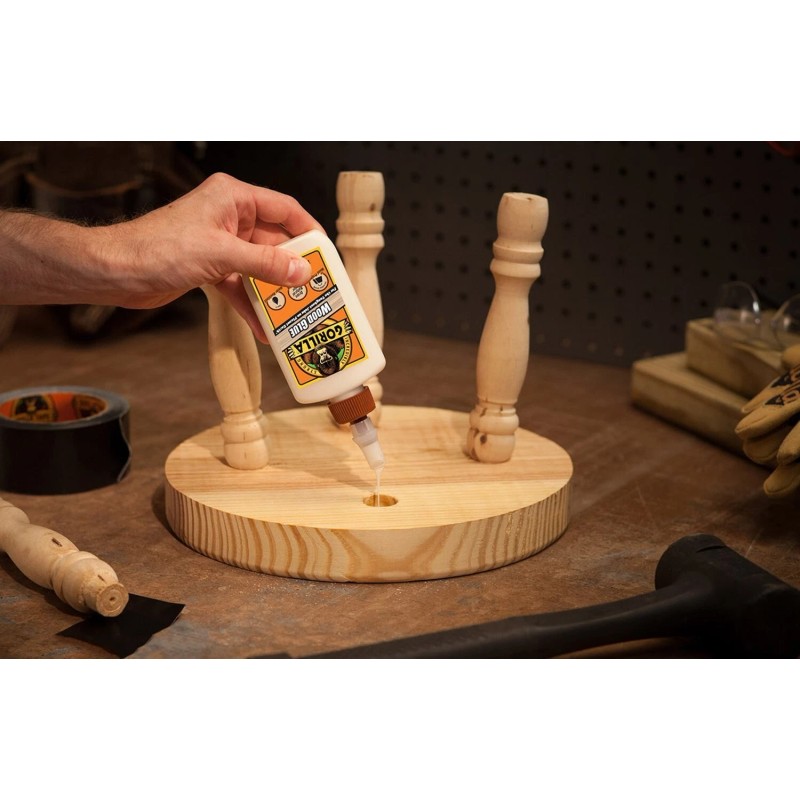 Gorilla Glue Natural Color Wood Glue, 8 Ounce Bottle