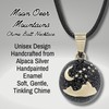 Nature Reflections Moon Over Mountains Caller Necklace (20" Black Cord