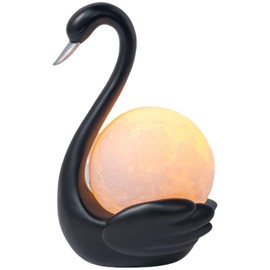CXYANG Elegant Swan Statues Home Decor Swan Figurines Decor Items for Bookshelf Shelves Bedside Table Decorative Objects (T-Black)