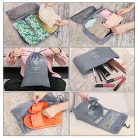 Xducom 8 Set Packing Cubes, Travel Luggage Packing Organizers (GREY)