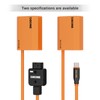 ZGCINE DT-LPE6 D-Tap to LP-E6NH Dummy Battery with Braided Wire