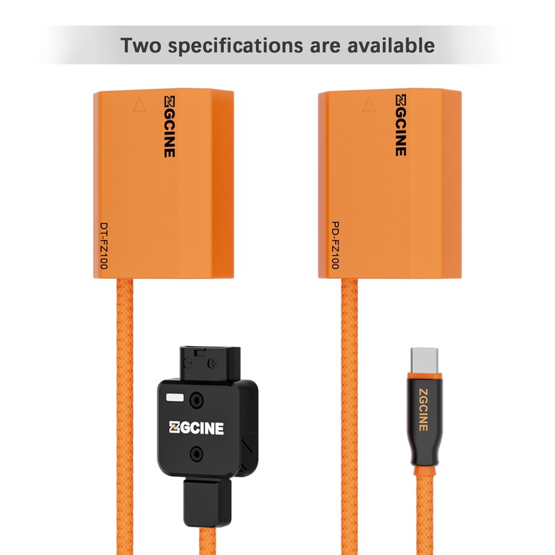 ZGCINE DT-LPE6 D-Tap to LP-E6NH Dummy Battery with Braided Wire