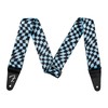 Fender Wavy Checkerboard Polyester Guitar Strap, Adjustable from 34"-59", Leather