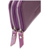 KALMOR Wallets for Women Leather Double Zipper RFID Blocking Purse