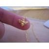 3D Bumble Bee Charm 14k Gold Filled Dainty Necklace