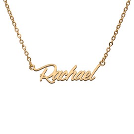 Rachael Name Tag Necklaces for Her His Friends Familys Relationship Memory Jewelry Gift