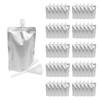 Muka 50 PCS Silver Foil Spout Bag, Reclosable Spout Pouch