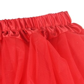 traderplus Women's Vintage 1950s Tutu Petticoat Ballet Bubble Dance Skirt Short Pettiskirts, Red, Large