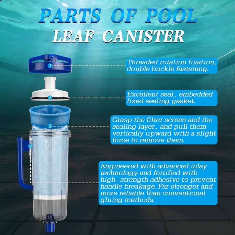 WINNEWBEAUTY Upgraded W530 Large Capacity Leaf Canister with Mesh Bag