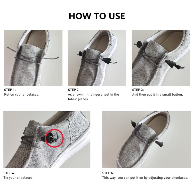 UamGlsob Elastic Shoelaces for Hey Dude, No Tie Bungee Stretchy