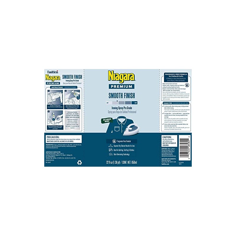 NIAGARA Spray Starch (22 Oz, 2 Pack) Trigger Pump Liquid