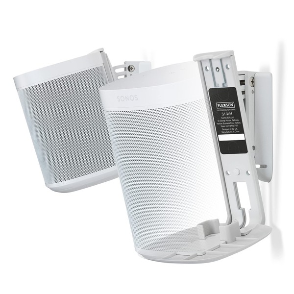 Flexson Wall Mounts for Sonos One, One SL and Play:1 - White (Pair)