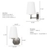 Hunter - Nolita 1-light Brushed Nickel, Small Sconce Light, Dimmable,