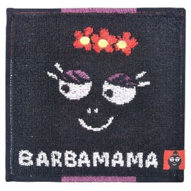 Marushin Mini Towel Barbapapa Mama Face 5525001400 Approx. 5.9 x 5.9 inches (15 x 15 cm)