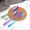 Cutlery Set EVERGD Stainless Steel Tableware Set Colorful Romantic Dinner