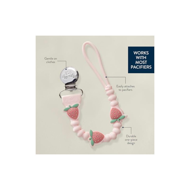 Itzy Ritzy Silicone Pacifier Clip – 100% Food Grade Silicone