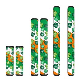 NETILGEN St. Patrick's Day 6 Pcss Refrigerator Door Handle Covers Set, Anti-Skid Kitchen Appliance Gloves for Fridge Dishwashers Microwave Green Leaves Irish Saint Patrick's Day Decor