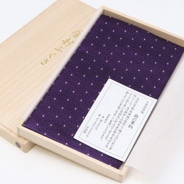 念珠 Dot Comb Gold Seal Over (« 西陣織 Silk » Similar Weed Leaf (Purple) 慶弔 Convertible with Paulownia Box for 慶弔 袱紗 Gold Seal hukusa For Prayer Beads Wedding Funeral Wake Funeral, Mother, Gift Men Women Favor Fashionable 2000600200280