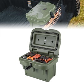 KEMIMOTO UTV Bed Storage Box 5.5GAL Compatible with Polaris Ranger 1000 XP 900 800 700 570 500, Polaris General 1000 Cargo Box Hard 21L Bed Toolbox, Green
