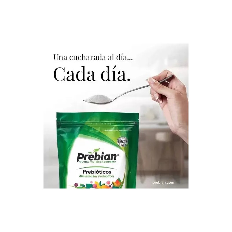 Prebian Prebiótios 450 Probióticos Fibra Vegano Sin Azúcar