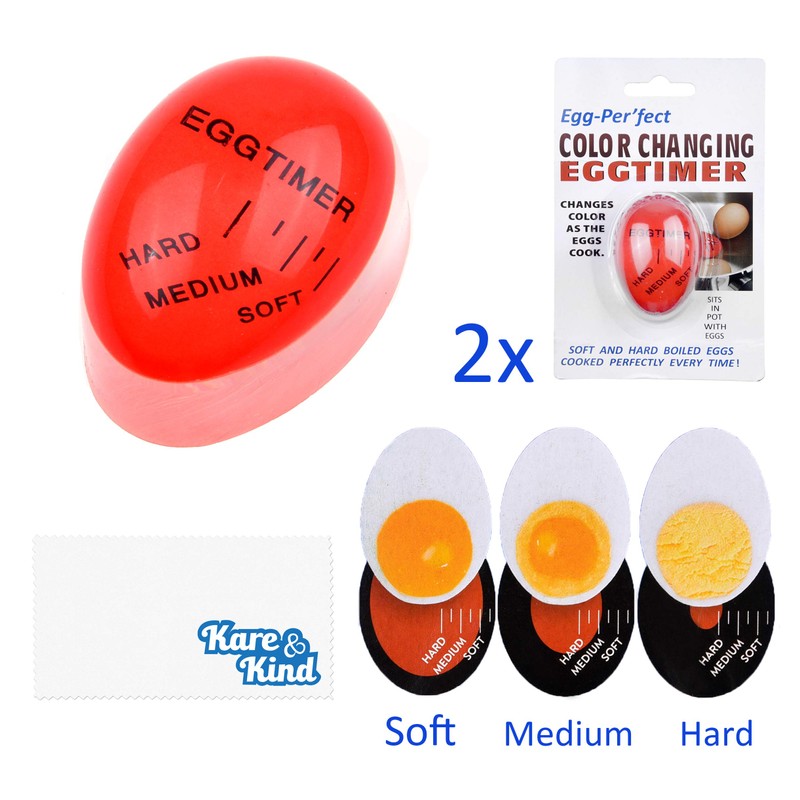 Kare & Kind Egg Timer 2X Pack - Color Changing