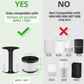 AP01 Filter Only Compatible with Himox AP01(H01) Air Purifier, High-Efficiency 3-Stage Filtration for Himox AP01 Replacement Filter, 2 Pack