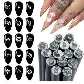 Gel Nail Stamp - Nail Stamper Pen - Doodles Kit with Different Patterns Professional Manicure Tool for Beginners Women Girls Salon