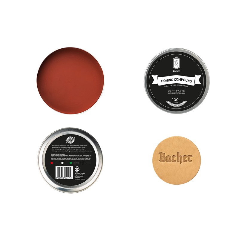 BACHER Stripping Paste for Strops and Peeler Leather, Sharpening Paste