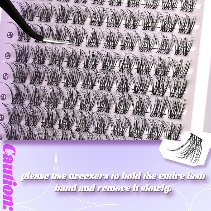 Himirell False Eyelashes DIY Clusters Lashes Individuals Wispy Wet Look