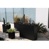 floqueyard Metal Planters Rectangular Planter Boxes Outdoor with Removable Shelf