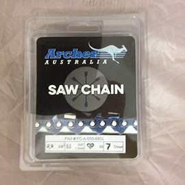 18" Archer Chainsaw Chain 3/8" pitch FULL CHISEL .050 Gauge 68DL drive links Compatible with Oregon 72LPX068G