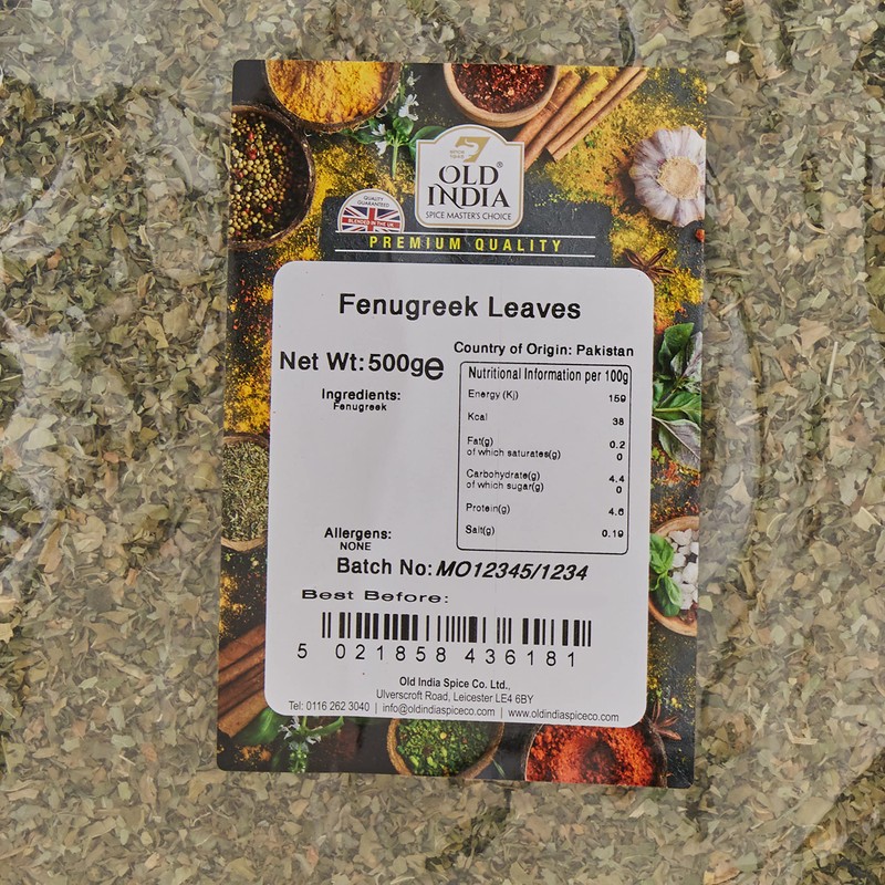 Old India Fenugreek Leaves 500g