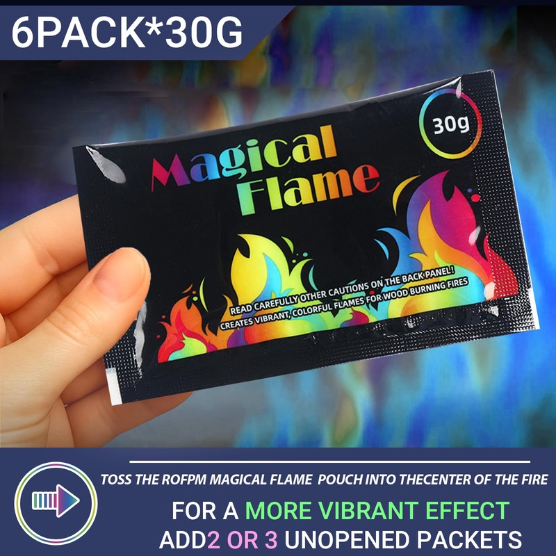 ROFPM Fire Colour Changing Powder, Magic Campfire Flam, Magical Flames,