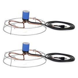 Farm Innovators Submergible Fish and Plant Safe All Pond De-Icer with Chew Proof Cord and Self Regulating Thermostat, Silver (2 Pack)