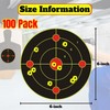 6 Inch 100 Pack Splatter Targets, Adhesive Shooting Target Stickers