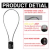 RESET-200 4 Digit Combination Padlock with 20 inches Steel Cable,Cable