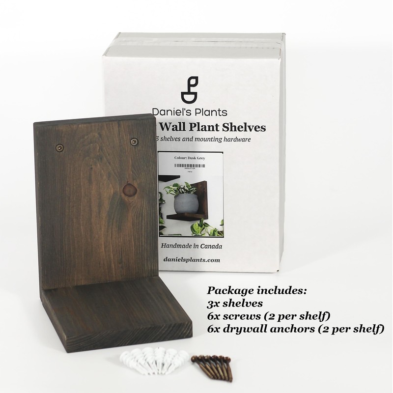 Daniel's Plants 3 Pack Midcentury Modern L Shaped Floating Shelves