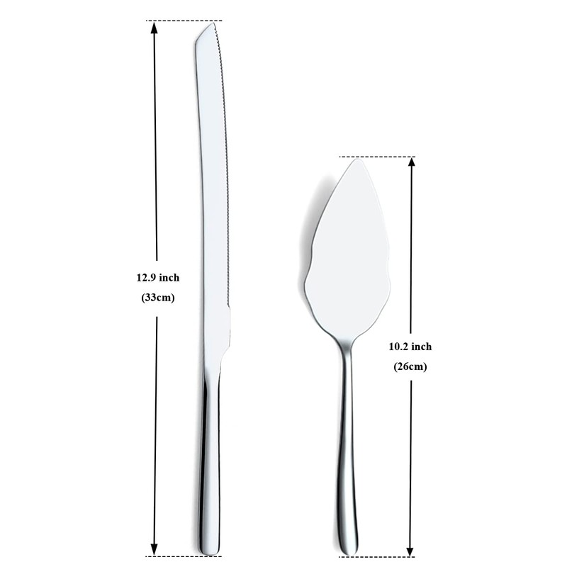 Wedding Cake Knife and Server Set, Stainless Steel Cake Cutting